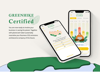 CO2 Calculator app design illustration nature tree ui