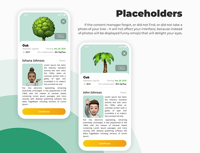 Tree Map app design graphic design green illustration nature placeholder tree ui