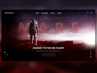 SpaceX website concept #2 - Mars