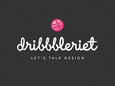 Dribbbleriet Concept Logo concept dribbble logo meetup scribble