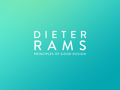 Principles Of Good Design dieter fresh kitchen rams thyme timer typography