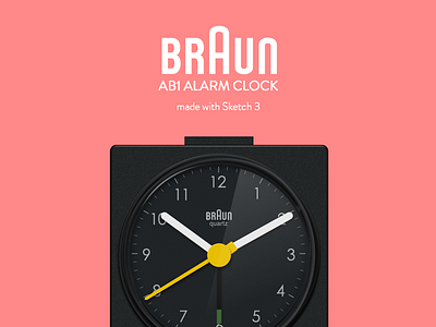 Braun AB1 Alarm Clock .sketch ab1 braun clock dieter rams sketch sketch 3