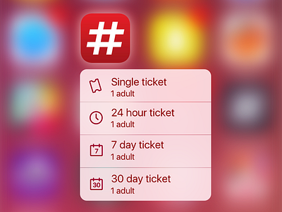 WEEK 7: RuterBillett Quick Action Menu 3d touch app icon billett icon menu quick action ruter