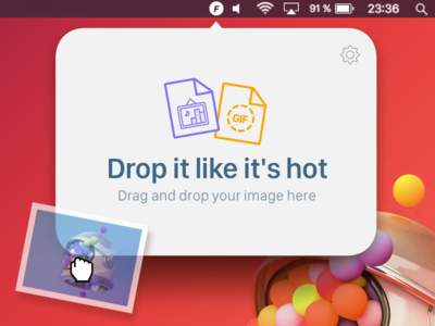 Drag & drop Menu bar app