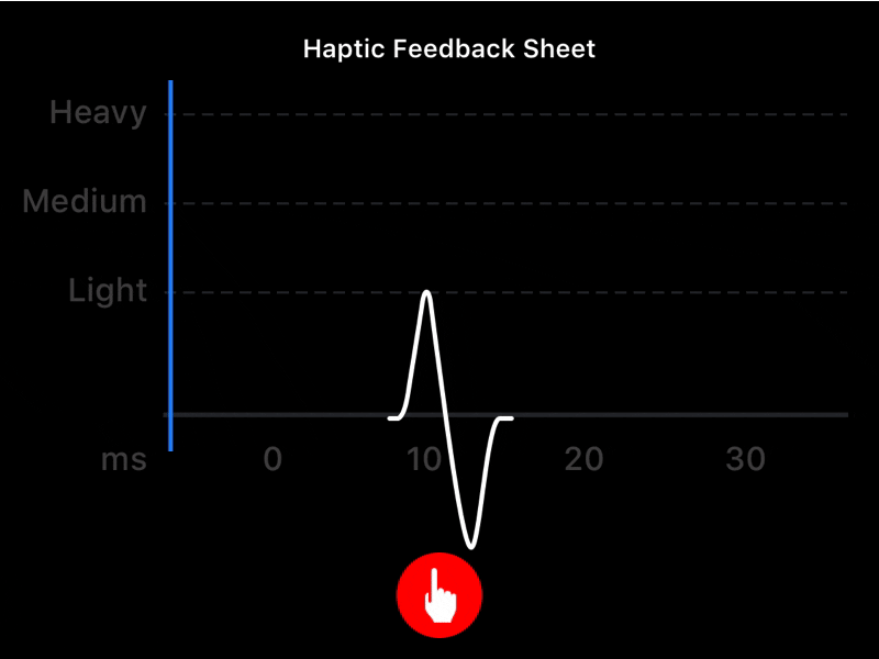 iOS Haptic Feedback Sheet handover haptic ios sheet sketch taptic engine vibration