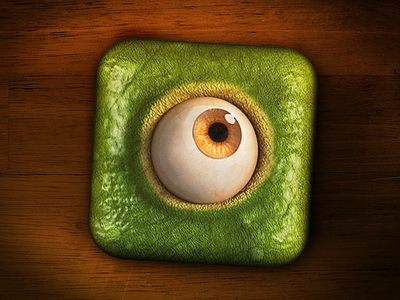 Dizzy Dice App Icon alien character dice dizzy eye hyper hyper games icon ios monster texture