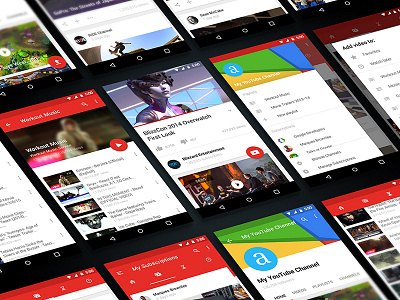 Material YouTube android app flat google interface lollipop material design nexus redesign ui ux youtube