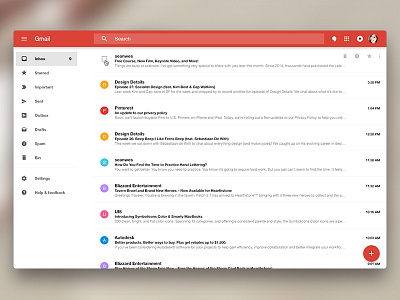 Gmail facelift gmail google material design redesign ui user interface ux