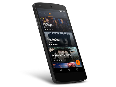 myshows android app dark lollipop material design nexus ui user interface ux