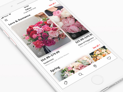 Flower Delivery app app concept design ios ui ux