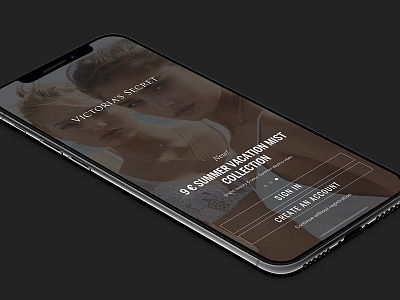 Victoria's Secret login screen app ios iphone prototype secret ui ux victorias x