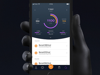 Fitness tracker app concept design interface ios mockup product ui usability user ux