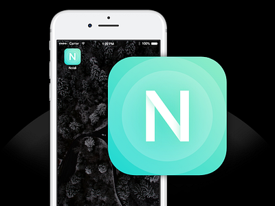Daily UI #005 – App Icon app dailyui gradient green icon ios iphone music n noisli shadow sounds