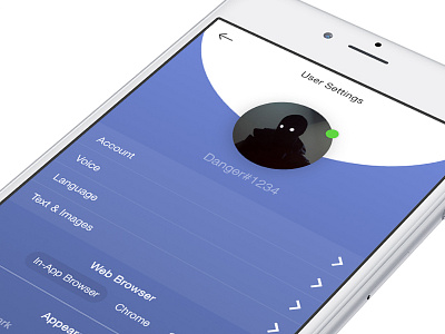 Daily UI #007 – Settings chat discord game ios iphone page purple settings video