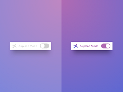 Daily UI #015 Switch airplane clean dailyui gradient icon mode off on simple switch