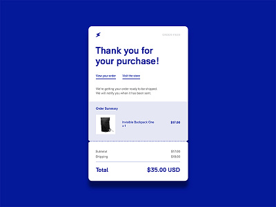 Daily UI #17 Email Receipt