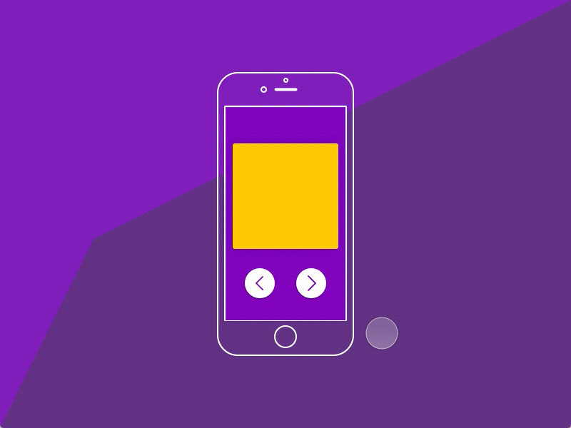 Micro-Interaction: Card Swipe (Principle Animation) animation card swipe iphone micro interaction minimalistic principle purple ui ux yellow