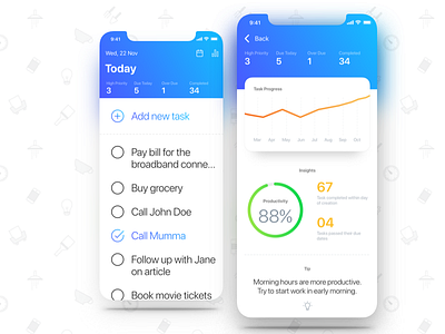 Simple To-Do App ios iphone iphone x iphonex minimalistic simple to do to do to do dashboard ui ux