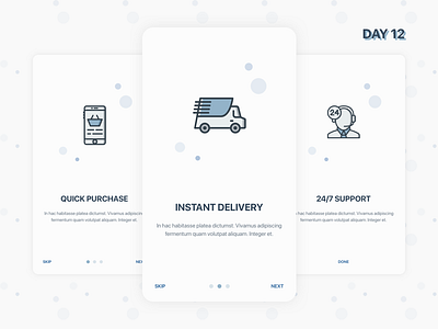 Daily UI Challenge: Day 12 - Onboarding Screens