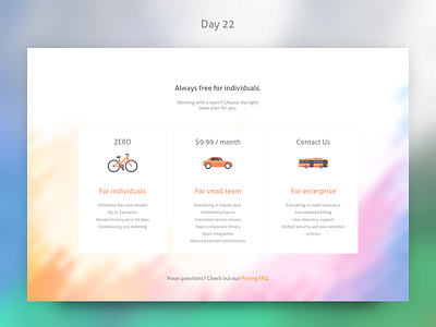 Daily UI Challenge: Day 22 - Pricing Table