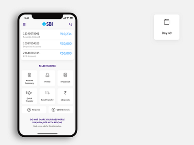 Daily UI Challenge: Day 49 Banking App