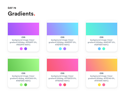 Daily UI Challenge: Day 78 Modern Gradients colorful css daily ui challenge free source gradients interaction design modern gradients new style pastels sketch ui design ux design