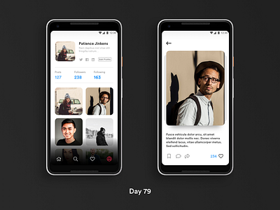 Daily UI Challenge: Day 79 Photo Sharing App android daily ui challenge google google photos instagram interaction design photo sharing photos pixel 2 social media ui design ux design