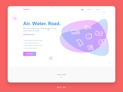 Daily UI Challenge: Day 80 Logistic Company Website