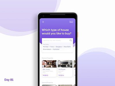 Daily UI Challenge: Day 81 Real Estate App