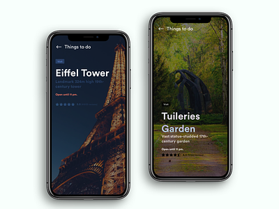 Daily UI Challenge: Day 85 Trip Planner App daily ui challenge eiffel tower google trips interaction design things to do to do tour trip planner trips tuileries garden ui design ux design