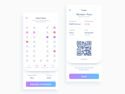 Daily UI Challenge: Day 87 Bus Ticket Booking App