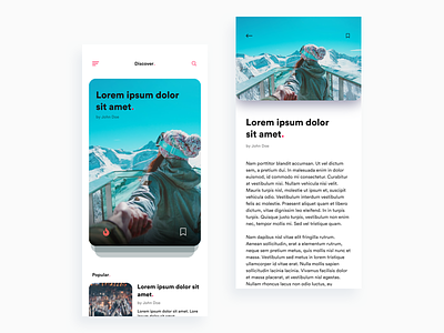Daily UI Challenge: Day 93 Blog App using Invision Studio animation articles blog daily ui challenge design tool interaction interaction design invision studio news ui design ux design