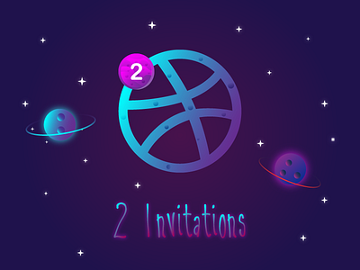 2 Dribbble Invitations