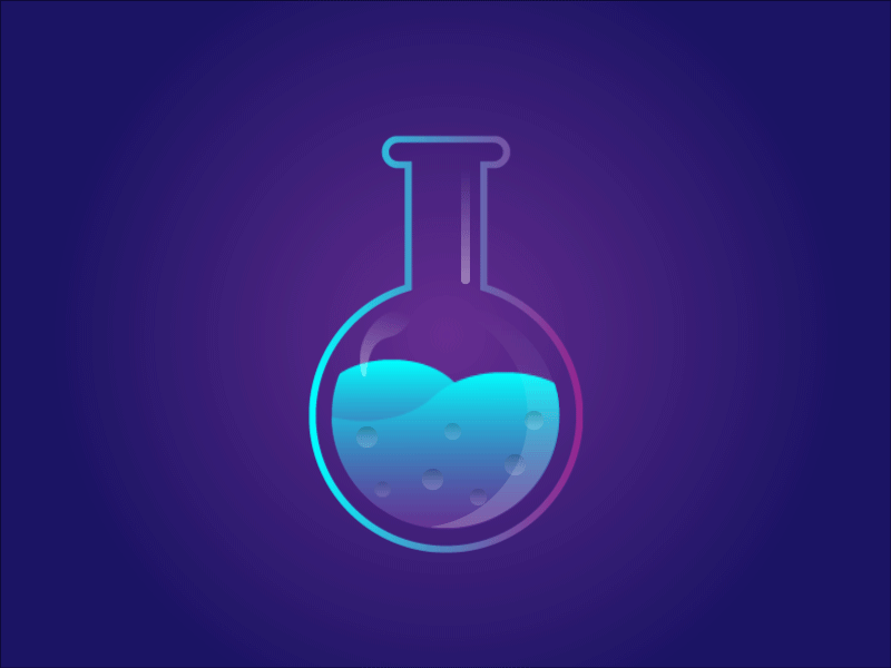 Animated Magic Beaker #2 after affects after effects animation animate animated animated gif animated gifs animation art beaker design graphic illustration logo magic shots vector