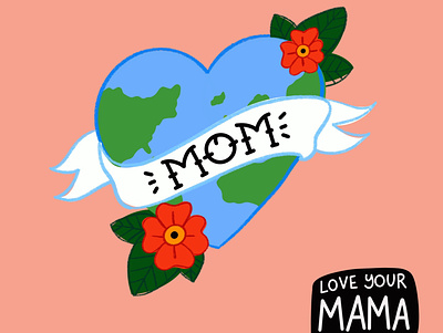 Earth Day 2020 2020 digital art digital illustration earth earth day illustration mom traditional tattoo