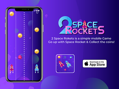 2 Space Rockets Game Design 2d art character design game illustration logo ui vector