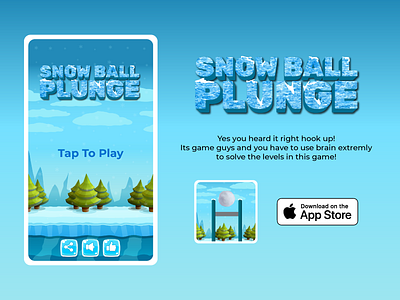 Snow Ball Plunge 3d animation game graphic design motion graphics ui
