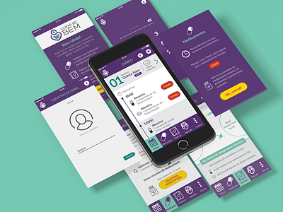 App Cuide-Se Bem app design experience health interface medication sp ui user ux