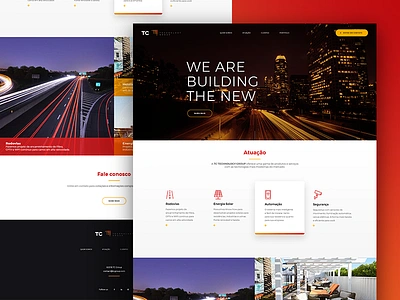 Website TC Technology Group duotone fiber homepage interface layout optic page technology ui visual web website