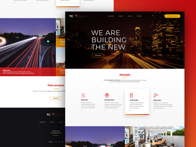 Website TC Technology Group duotone fiber homepage interface layout optic page technology ui visual web website