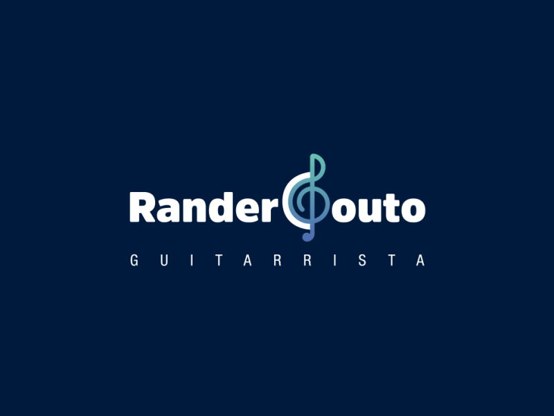 Logo Rander Couto Guitar after effects branding gradient guitar guitarist logo logotype motion music treble clef