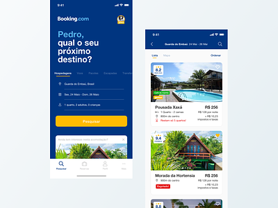 Booking.com Case Study app booking.com interaction design product design redesign concept travel app ui ux