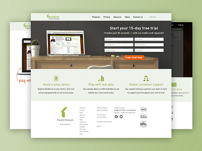 Buildium Free Trial Multivariate ab testing advertising landing page marketing multivariate test usability user research website design