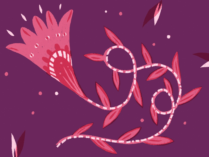 Hey There Dribbble! flora icon surface design illustration flower