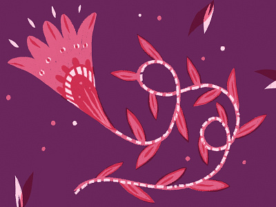 Hey There Dribbble! flora flower icon illustration surface design