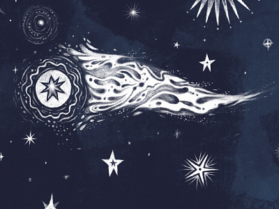 Stars comet illustration night pattern photoshop stars