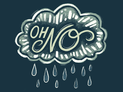 Rain illustration lettering rain type