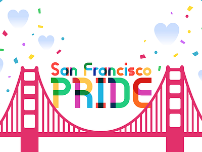 SF Pride confetti gilbert hearts pride queer san francisco