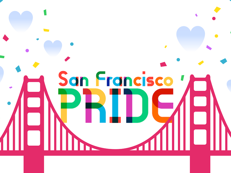 SF Pride queer hearts confetti gilbert pride san francisco