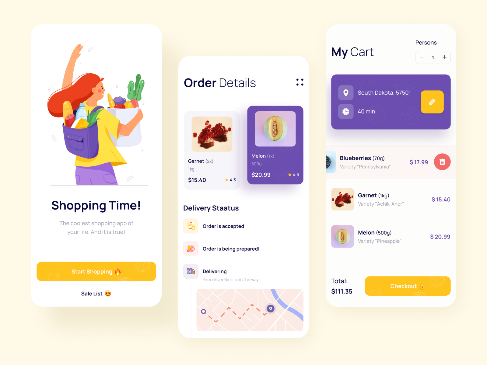 Delivery App by Paul Horbachev for Afterglow on Dribbble